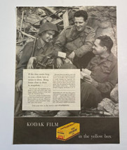 Print Ad Kodak Soldiers Sharing Photos Vintage 1945 War Ephemera 10 1/4"x13 5/8" - $13.71