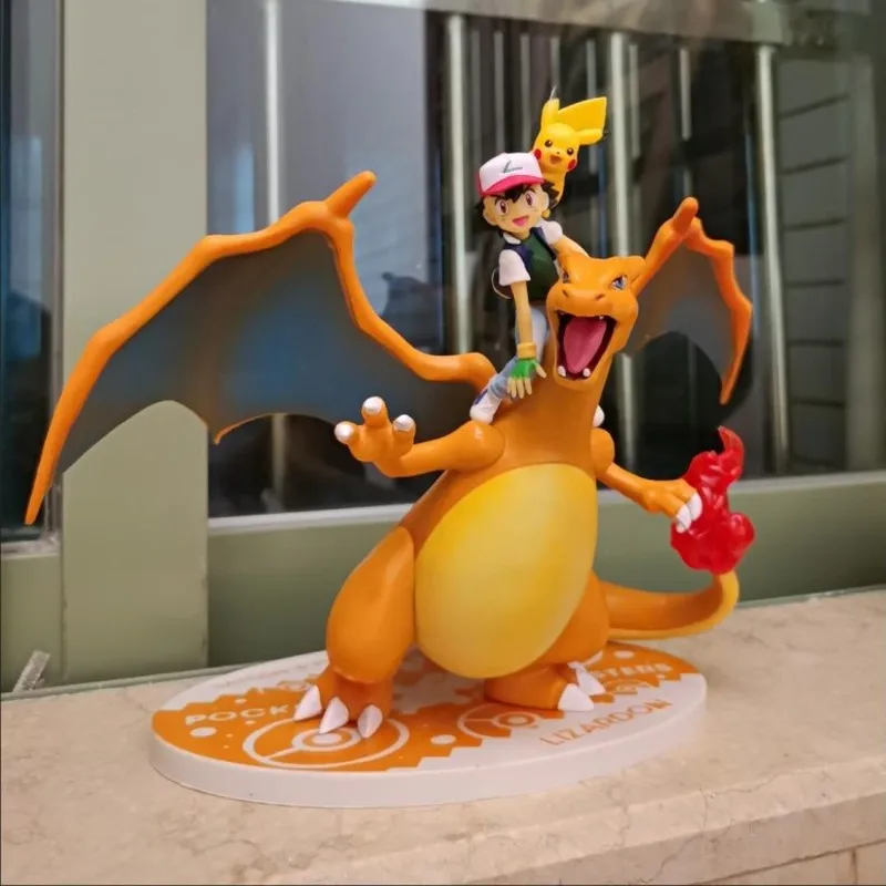 16cm Bandai Pokemon Charizard Pikachu Ashen Ketchum Action Anime Doll Do... - $46.31