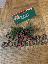 Elegance Christmas Ornament Believe Sign - £9.31 GBP