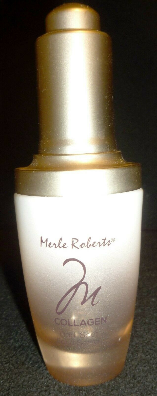 COLLECTIBLE EMPTY BOTTLE MERLE ROBERTS COLLAGEN BOTTLE - $6.00