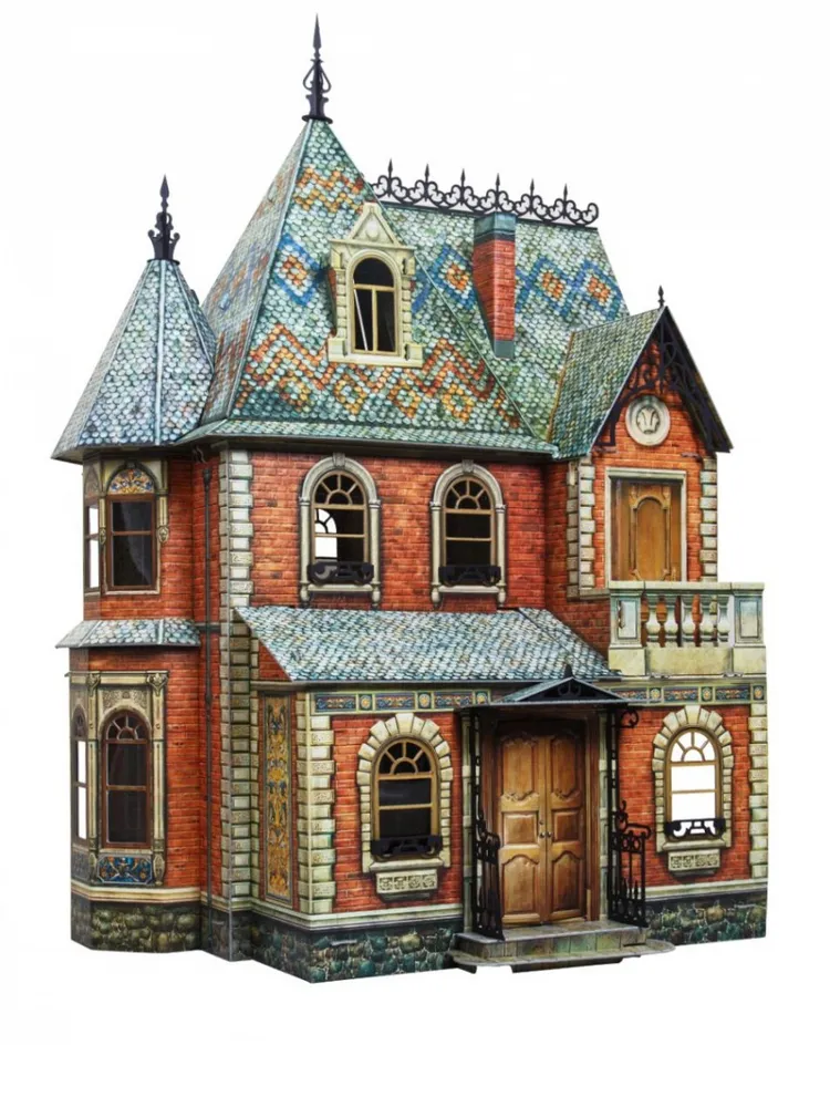 3D DIY Dollhouse Kit – Large Cardboard Model with Clear Windows – 68cm - $3,501.23 MXN