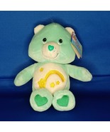 Care Bears Wish Bear 2003 8&quot; Plush Mint Green Stuffed Animal ~ NWT - £13.23 GBP