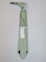 Men's Calvin Klein Tie Classic Woven Silky Feel #Calvin-2 Sage Green image 3