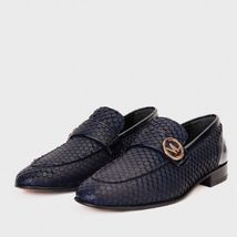 The Monarch Navy Blue Leather Men Dress Shoe image 2