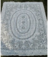 Vintage Quaker Lace Tablecloth Autumn Leaves Ivory Cotton Picot Edge 84 ... - £38.54 GBP