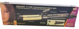 Gold n Hot Straignt &#39;N Curl Straightening/Curling Iron 1&quot; Flat Iron Mode... - $28.15 CAD