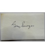 Gene Sarazen (d. 1999) Signed Autographed 3x5 Signature Page - Golf Legend - $918.76 MXN