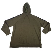 Russell Premium Fleece Sweats  Hoodie Sweatshirt Green Black Stripe Mens... - $27.71