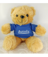 Autoliv Yellow Cuddlely Bear W/Blue T Shirt Plush stuffed Toy 10&quot; - £12.64 GBP
