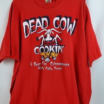 Dead Cow Cookin &amp; Bean Fixin Extravaganza Tshirt XXL TEE Red - £12.97 GBP