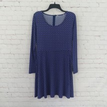 Michael Kors Dress Womens Medium Blue Purple Geometric Long Sleeve Stretch Mini - £18.80 GBP