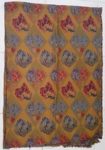 Cottage Floral Fruit TAPESTRY Woven Fabric Upholstery Victorian French 6.5YdsVtg - £78.97 GBP