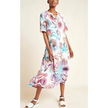Anthropologie Tugboat Colorful Azores Maxi Dress Small Pink White - £78.89 GBP