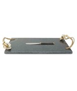 Michael Aram Anemone Large Black Marble Cheese Board with Knife - 175034 - $356.36 CAD