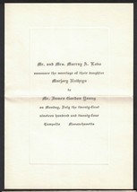 1924 Wedding Invitation-Marjory K Love to James G Young, Campello, Massa... - $3.95
