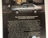 1987 Voltswagon Jetta Car Vintage Print Ad Advertisement pa8 - $8.90