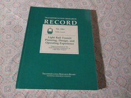 Transportation Research Record  No. 1361  Light Rail Transit  1992 - £19.21 GBP