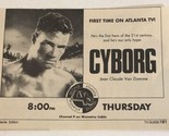 Cyborg Tv Guide Print Ad Jean Claude Van Dame TPA14 - £4.68 GBP