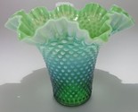 Vintage Fenton Glass Lime Green Opalescent Hobnail Vase 8” - £543.82 GBP