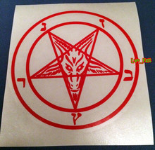 Baphomet Pentagram Decal Sticker Vinyl Satan Black Metal Death Metal Goth Gothic - $6.99+