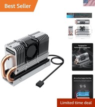 Ultra-Efficient M.2 2280 SSD Heatsink with Dual Copper Heat Pipes &amp; PWM Fan - $42.00