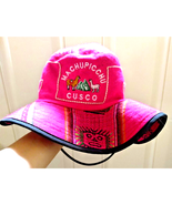 Machupicchu Cusco (PERU) Souvenir Bucket Hat Hand Woven Pink Unisex Hiki... - €10,18 EUR