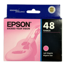 Genuine OEM Epson 48 Light Magenta Ink Cartridge Printer T048620 Stylus EXP 2014 - $8.66