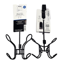 2 Pack Mainstays Over The Door 2 Hook Rack Durable Metal &amp; Black Finish - $25.99