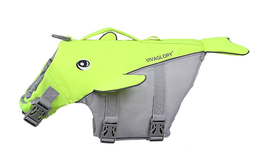 NEW Whale Dog Ripstop Life Jacket Safety Vest w/ Handle hi vis yellow sz M - £11.92 GBP
