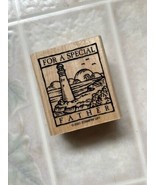 For a Special Father Rubber Stamp Stampin up 2001 Single WONDERFUL WOODCUTS - £6.03 GBP