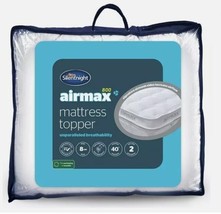 SILENTNIGHT Airmax 800 Mattress Topper White - Double 137 x 190 - £39.06 GBP