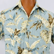 Campia Moda Hawaiian Aloha M Shirt Birds Of Paradise Palm Leaves Tropical Vtg - £39.97 GBP