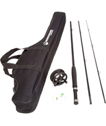 Fly Fishing Rod &amp; Reel Combo (Black) | 9ft 4-Piece Starter Kit w/ Case, ... - €37,79 EUR