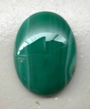 Green Banded agate 40x30mm, 30x40mm stone cab cabochon, stripe - £5.60 GBP