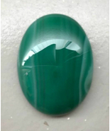 Green Banded agate 40x30mm, 30x40mm stone cab cabochon, stripe - £5.58 GBP