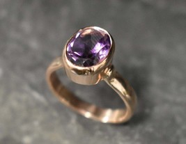 Natural 5 Ct Oval Cut Amethyst Ring 925 Sterling Silver ring for Man/Woman - £65.29 GBP