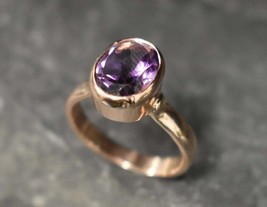 Natural 5 Ct Oval Cut Amethyst Ring 925 Sterling Silver ring for Man/Woman - £62.50 GBP