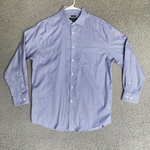 Pronto Uomo Shirt Adult Large 16 1/2 32-33 Egyptian Cotton Button Up Casual Mens - £14.00 GBP