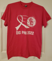 Cancer Awareness Tshirt - Dig Pink 2022 w/ Volleyball - Adult M - Gildan - £8.20 GBP