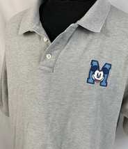 Vintage Disney Shirt Mickey Mouse Polo Embroidered Mens  XL Gray Collared - £15.62 GBP