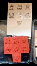 Stampin UP! 1998 LIttle Somethings Wood Mount Rubber Stamps New Partial Set - £7.77 GBP