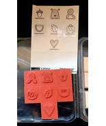Stampin UP! 1998 LIttle Somethings Wood Mount Rubber Stamps New Partial Set - $13.43 CAD