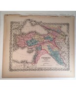 TURKEY in ASIA - Caucasian Prov. No 25, Antique Atlas Map 1855 Colton Wo... - $47.52