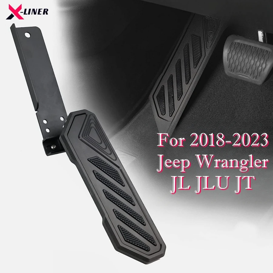 For 2018 2023 jeep wrangler jl jlu gladiator jt alloy pedal left driver foot rest pad thumb200