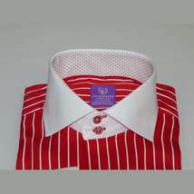 Men Shirt J.Valintin Turkey Usa Egyption Cotton Axxess Style 1594-24 Red image 12