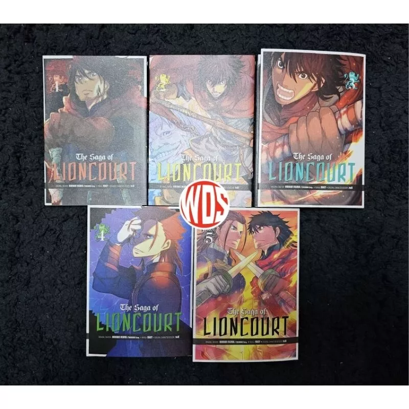 The Saga of Lioncourt Manga by Hiroaki Ogura Volume 1-5 English Comic Book+ DHL - £80.97 GBP