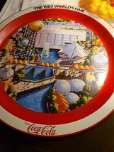 1982 Worlds Fair Coca Cola Metal Plate - £7.34 GBP