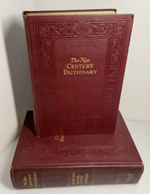 Pair Red Books The New Century Dictionary 1946 Two Volume Set vintage large nice - £18.29 GBP