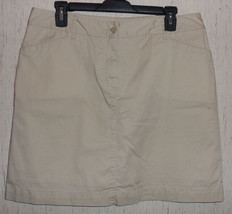 Excellent Womens Laura Scott Stone Beige Skort Size 8 - £18.83 GBP