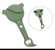 Kuhn Rikon 5-in-1 Multi Purpose Jar &amp; Bottle Opener NEW QVC K51429 SAGE - $29.58